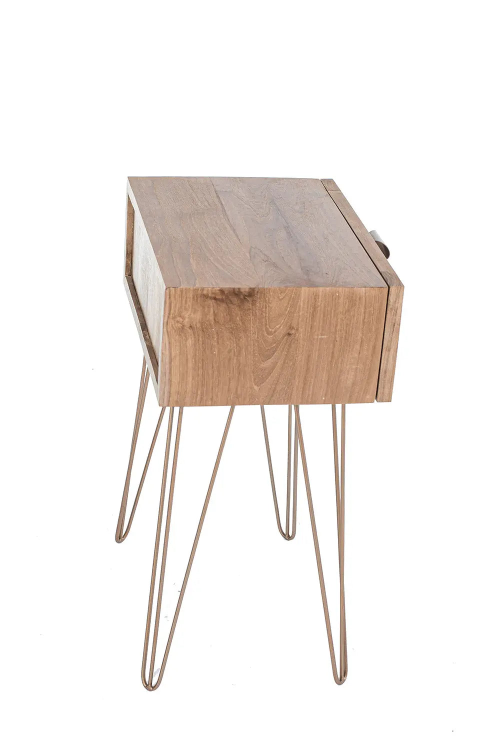 NEO Teak & Rattan Bedside Table | Boho Nightstand