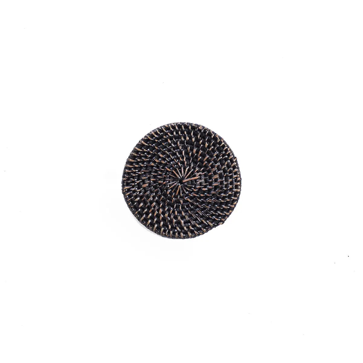 Rattan Coaster ROUND Black Ø10 cm | Table Protection