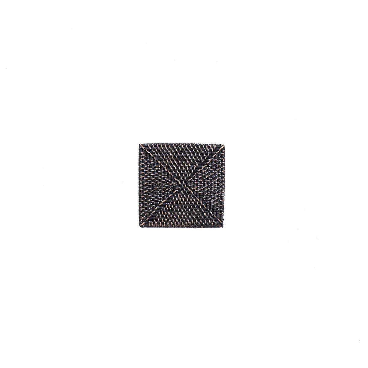 Rattan Coaster RECTANGULAR Black 10 cm | Table Décor