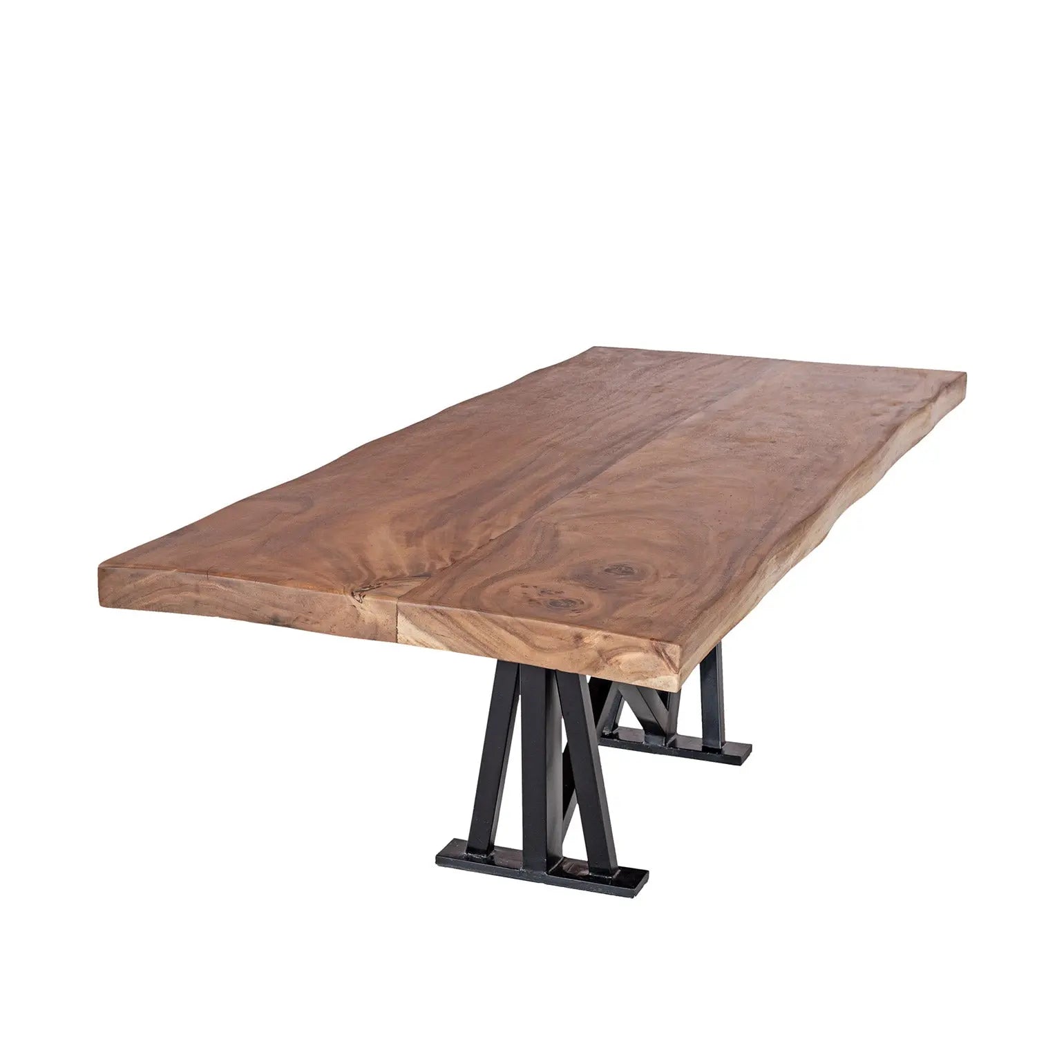 TAEBO Solid Wood Dining Table 265x95 cm | Large Boho Table
