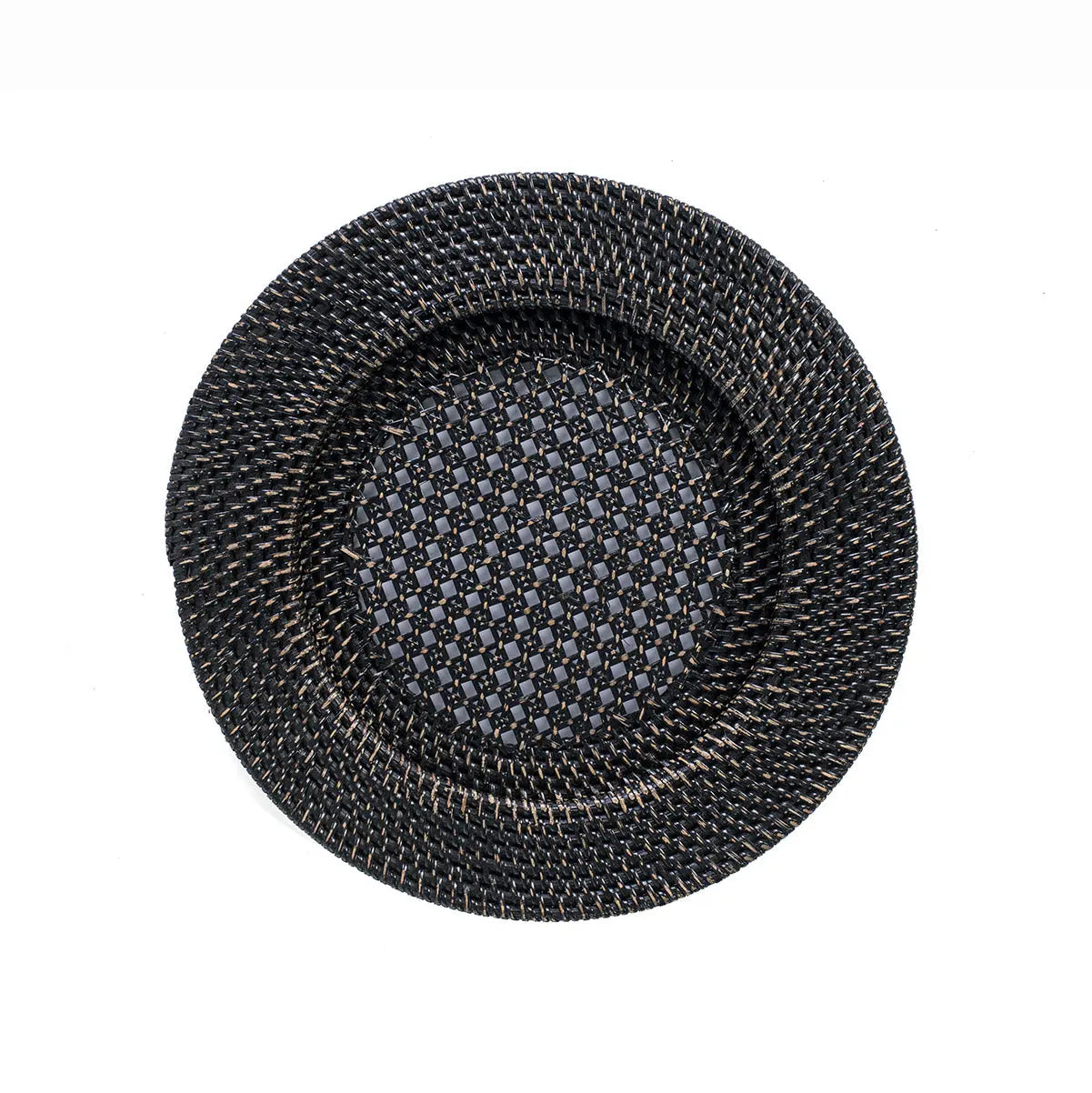 Decorative Plate Rattan ROUND Black Ø35 cm | Wall Décor