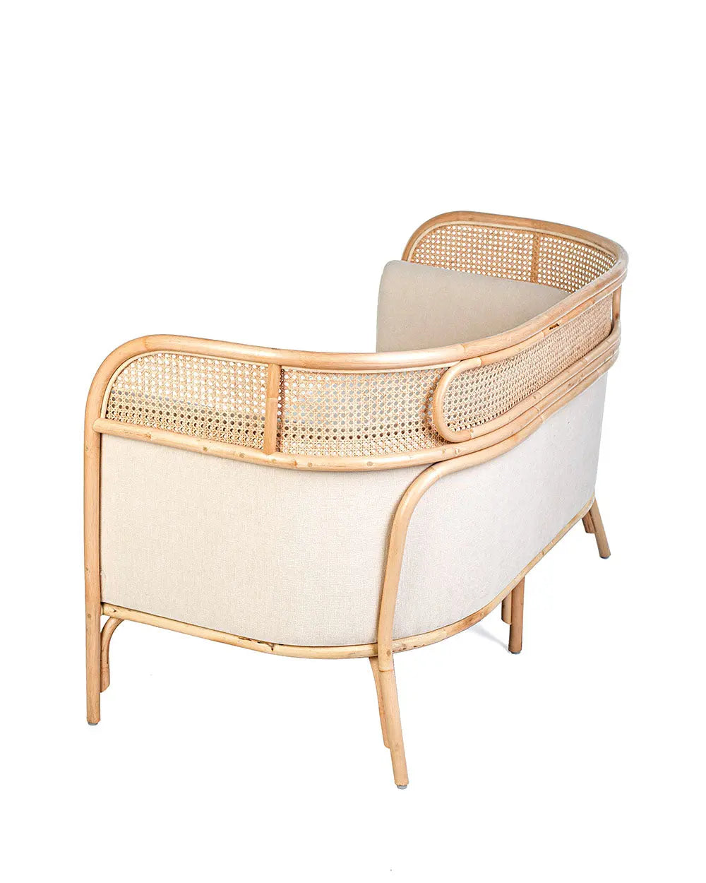 BELLA Duo Rattan Sofa White | Boho Living Room