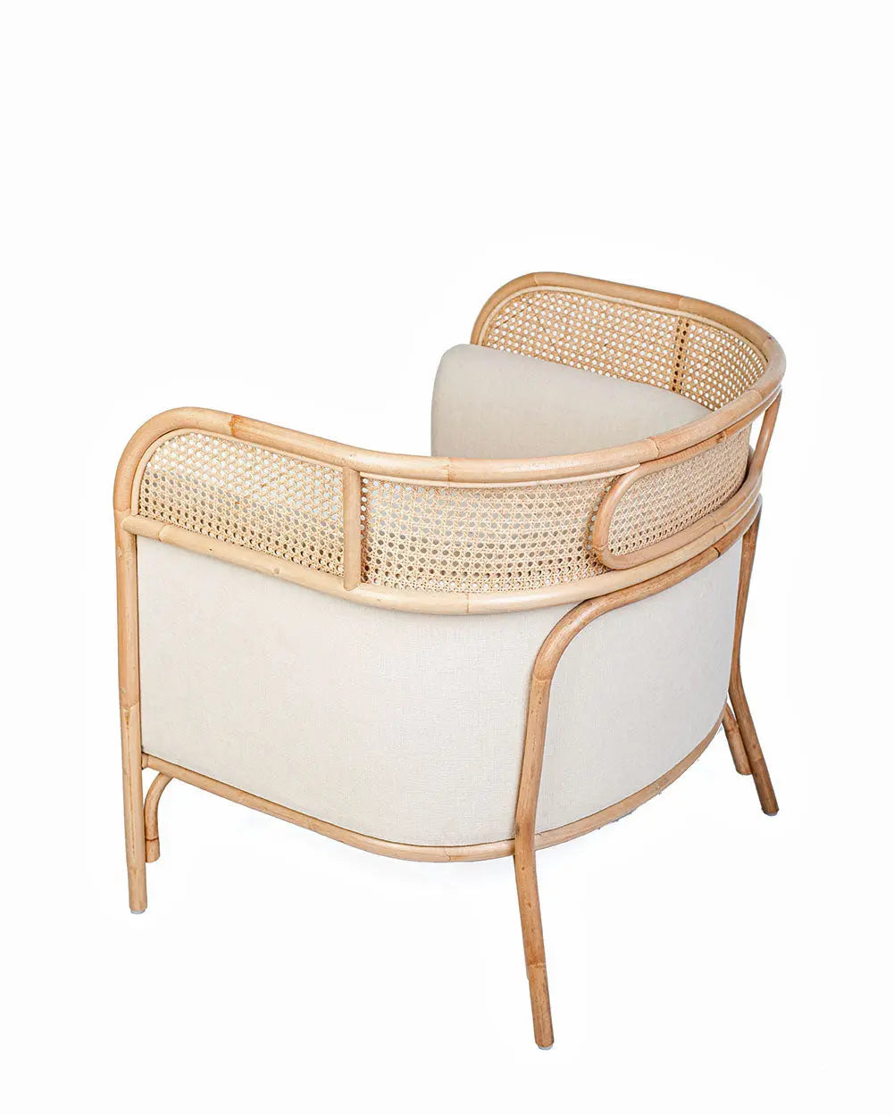 BELLA Solo Rattan Sofa White | Boho Living Chair