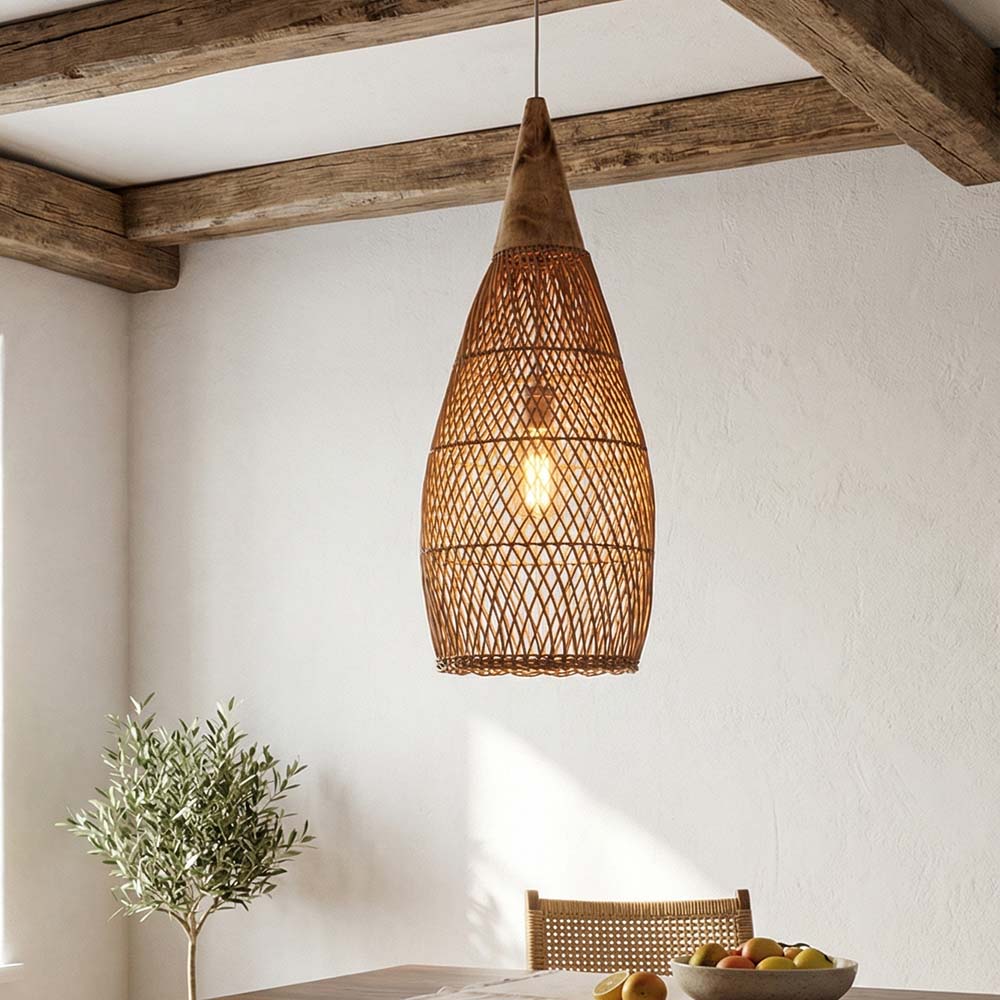 JAKARTA Rattan Pendant Lamp Natural Ø30 cm | Handcrafted Home Lighting