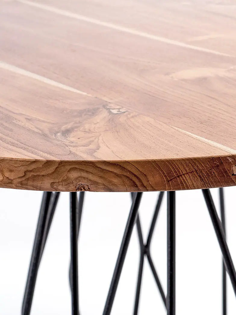 SABINA Round Bar Table Ø90 cm | Handcrafted Industrial Style