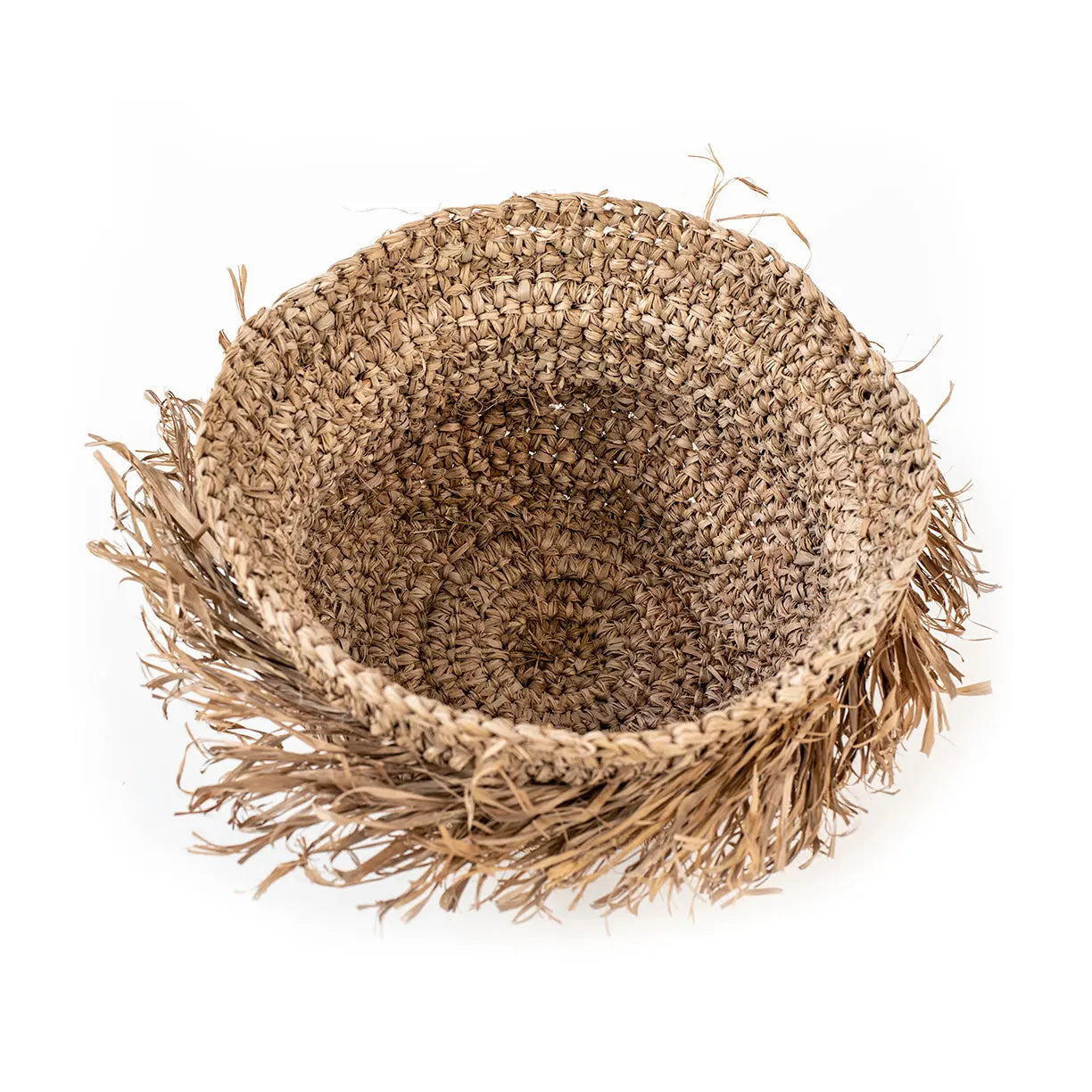 ARUNA Raffia Woven Basket Ø27 cm | Artisan Home Storage