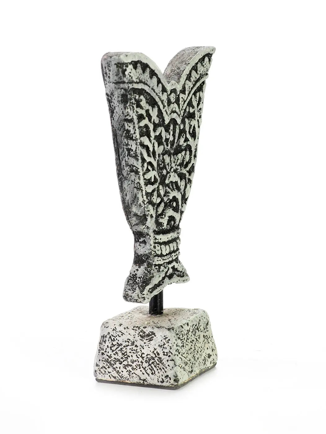 PEACOCK Ceramic Fragment 19x26 cm | Artistic Wall Accent