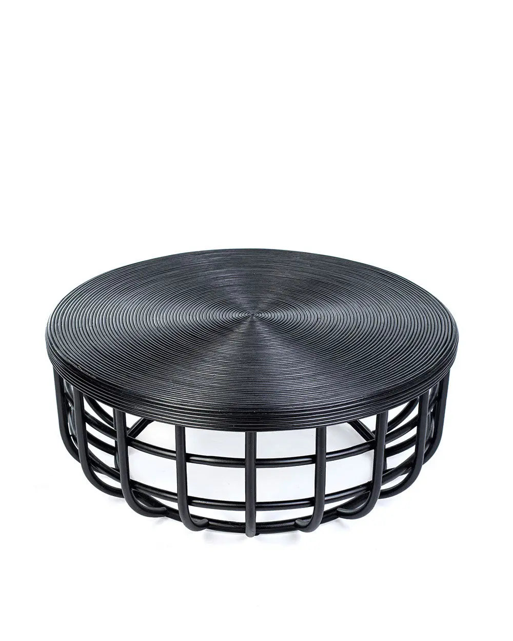 ANGLE Rattan Coffee Table Black 100 cm | Boho Living