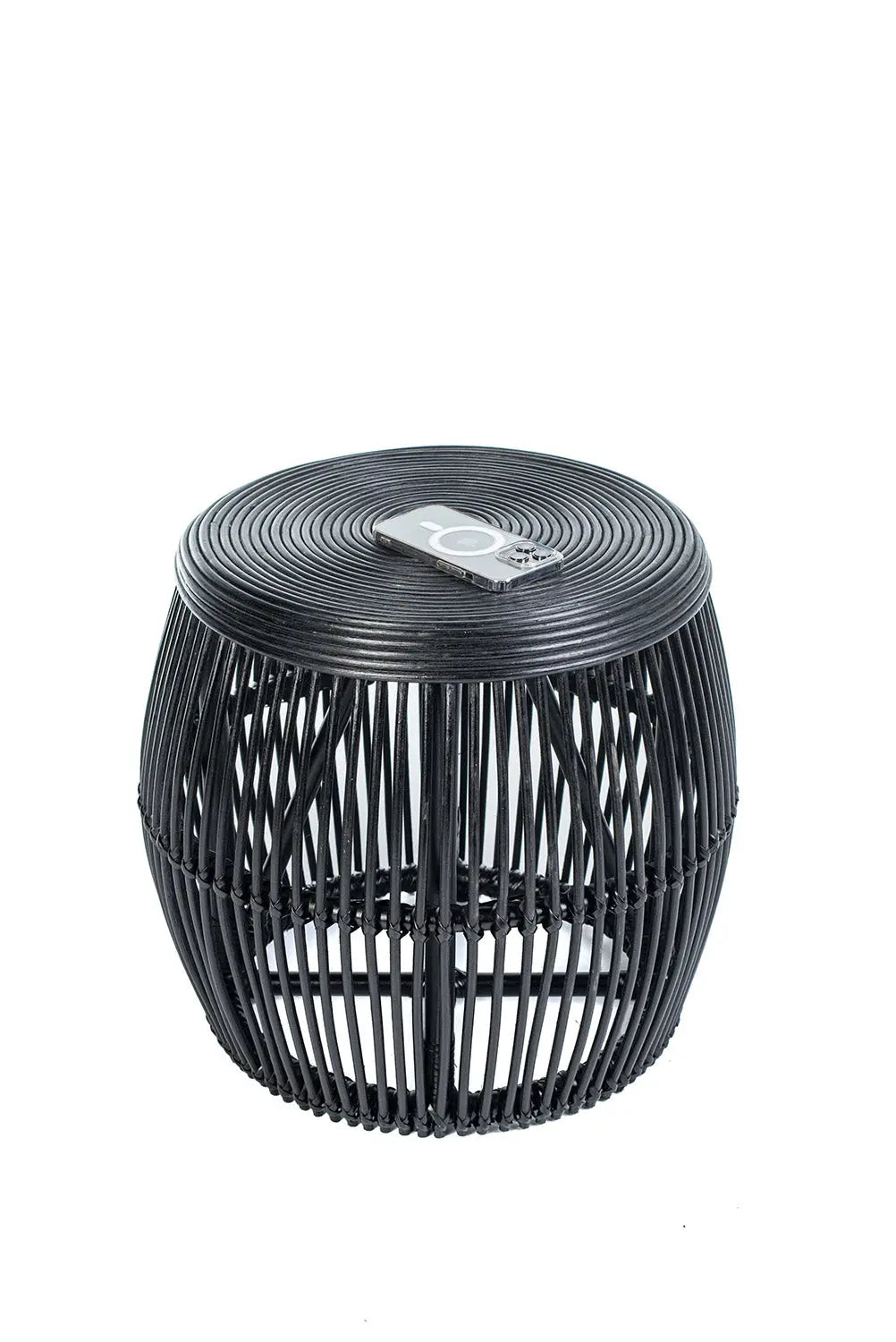 BILBAO Rattan Coffee Table Black 45 cm | Boho Living