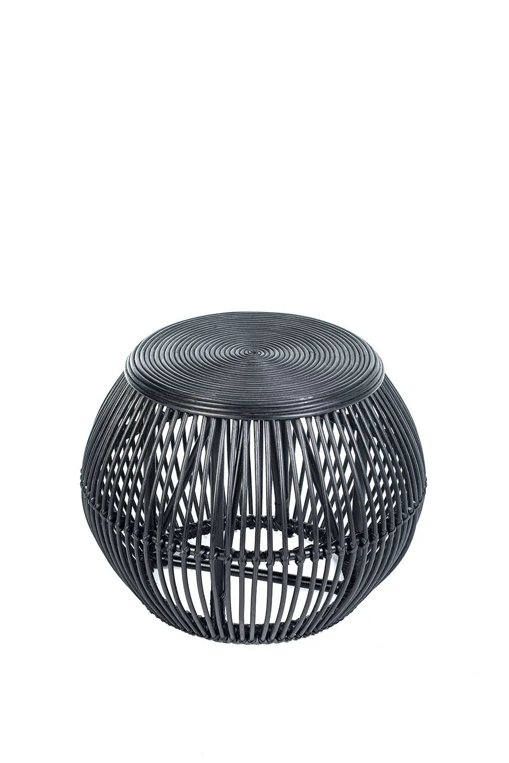 KEMBUNG Rattan Coffee Table Black 60 cm | Boho Living Room