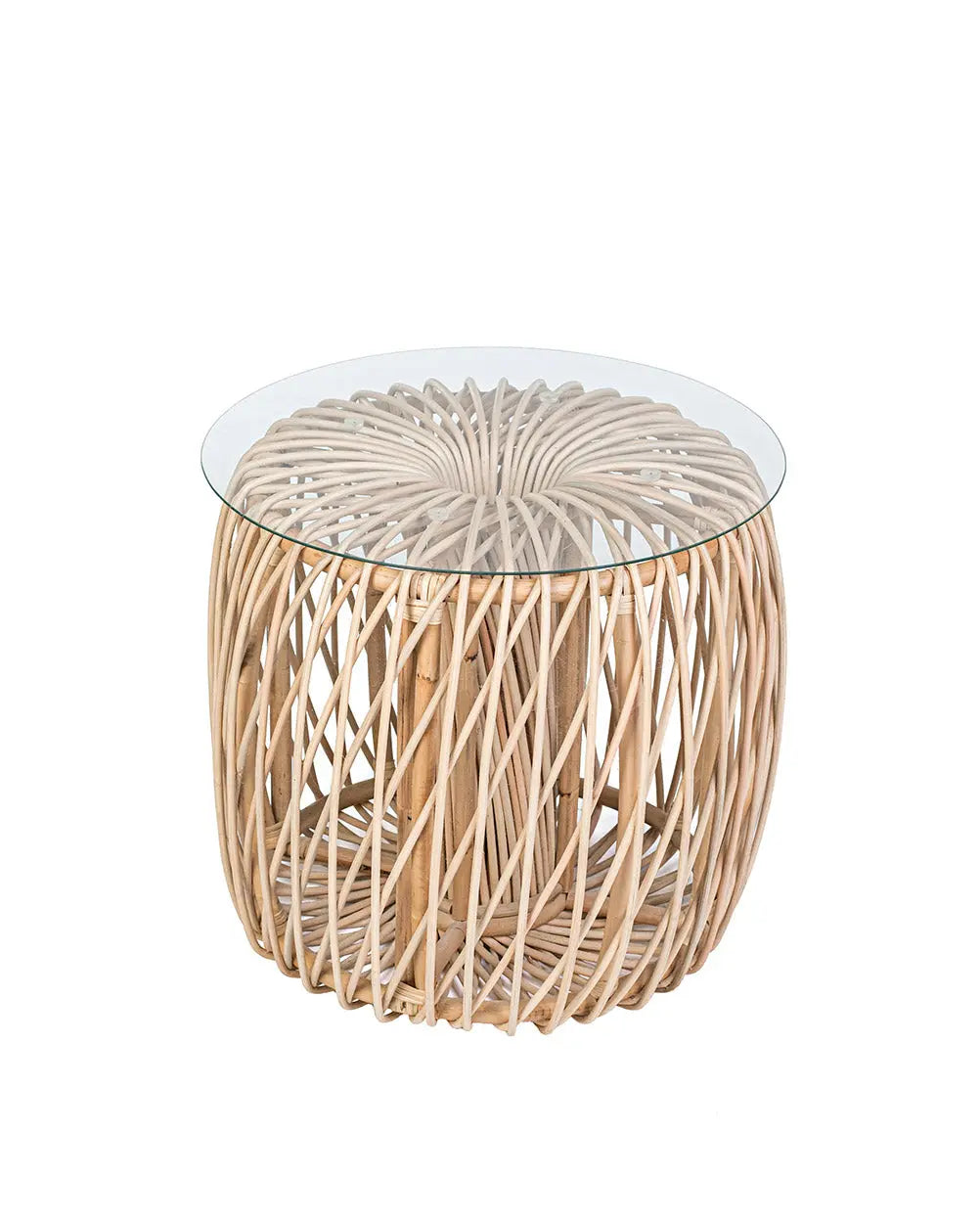 APPLE Rattan Coffee Table Natural 50 cm | Boho Living Room