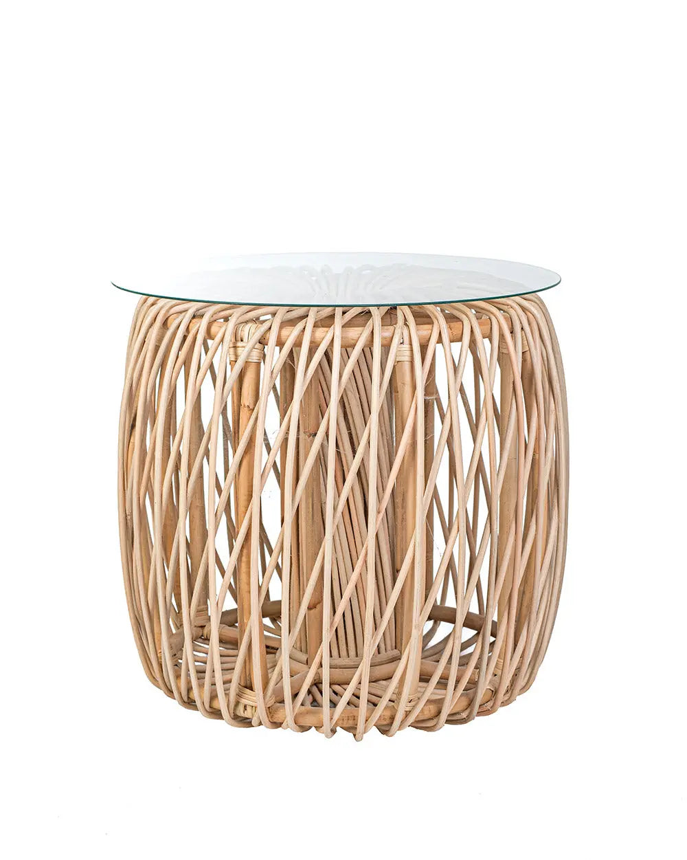 APPLE Rattan Coffee Table Natural 50 cm | Boho Living Room
