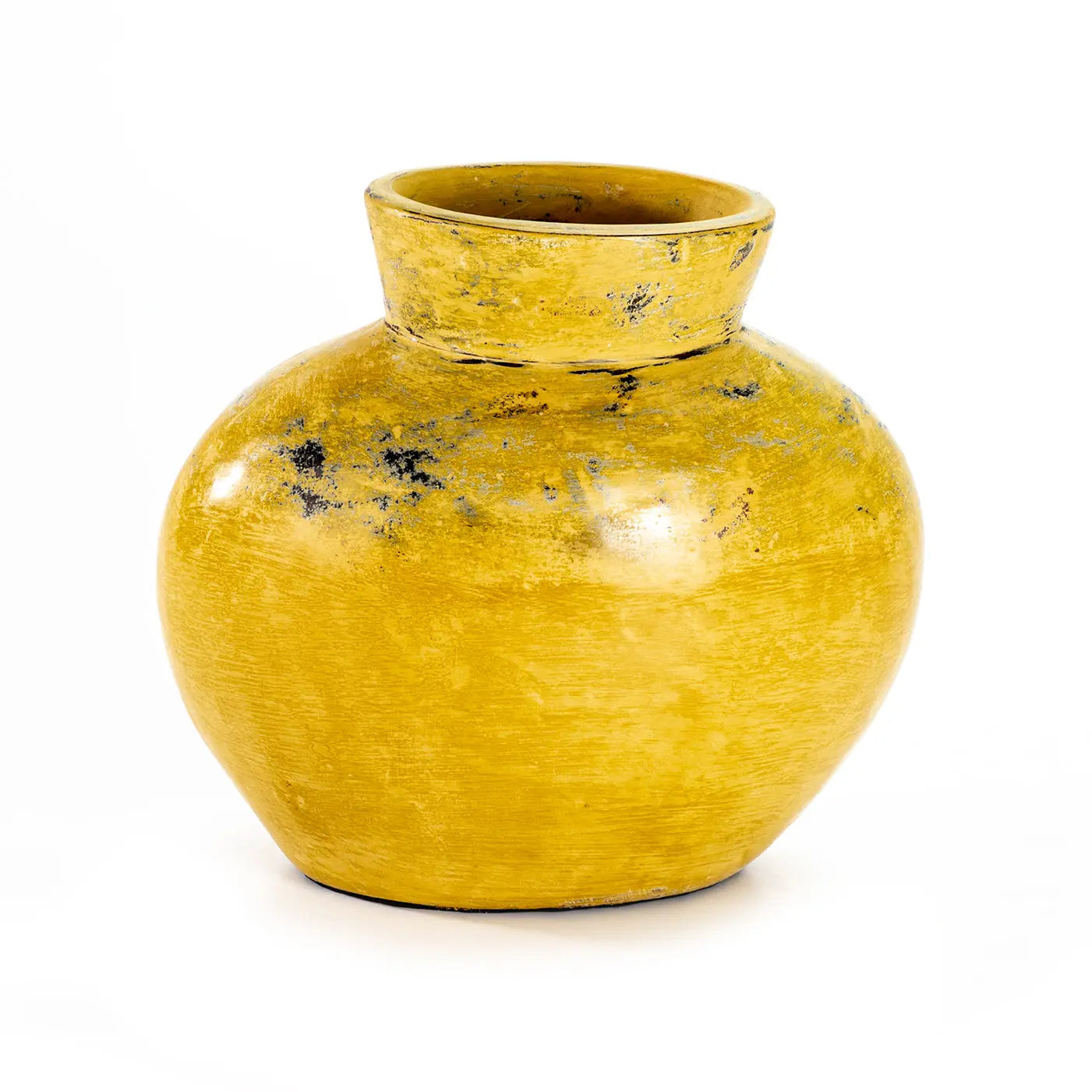 VARADERO Yellow Ceramic Vase Set 3 Pieces | Handcrafted Decorative Accents