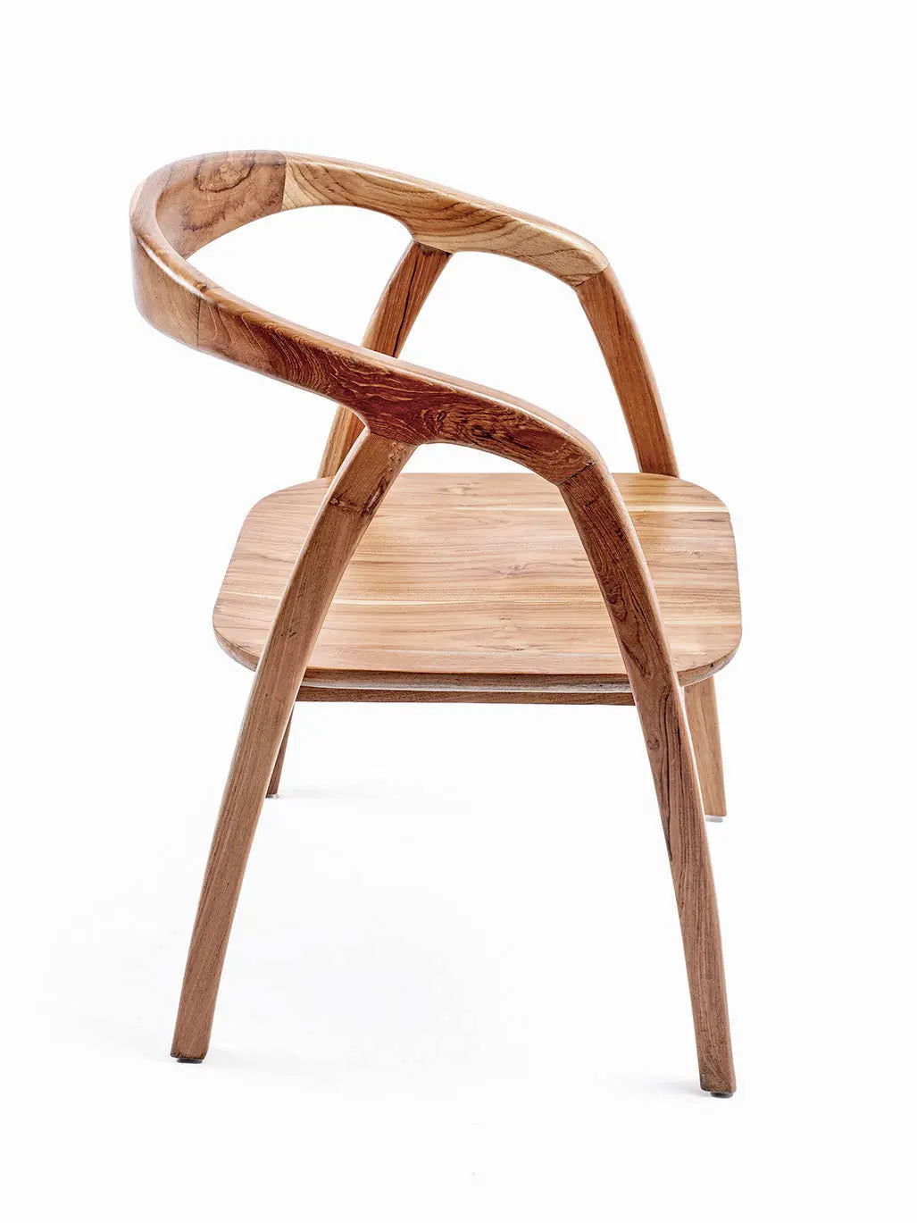 NAXOS Dining Chair | Minimalist Exotic Wood Seat
