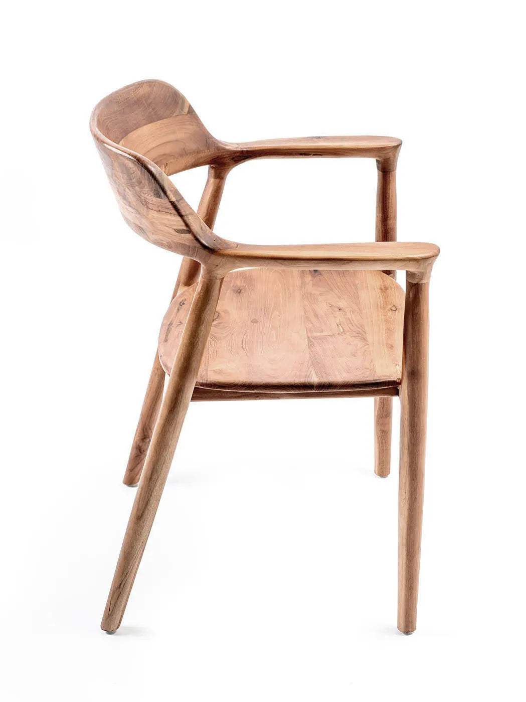 SUGAR SAND Dining Chair | Exotic Wood High-Back Seat