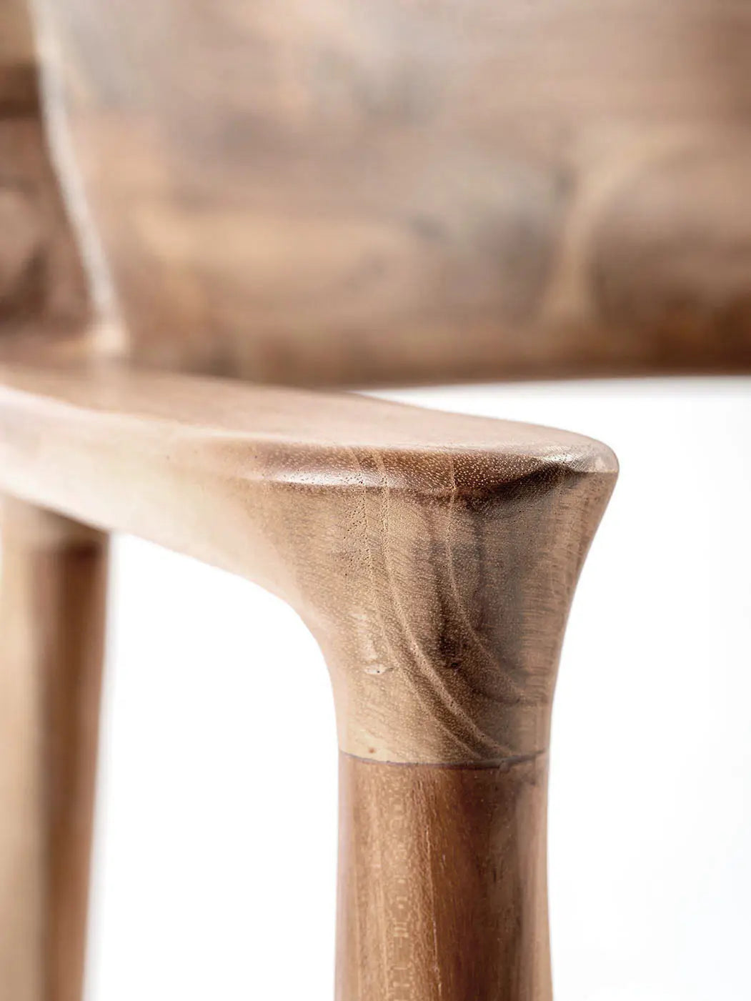 SUGAR SAND Dining Chair | Exotic Wood High-Back Seat