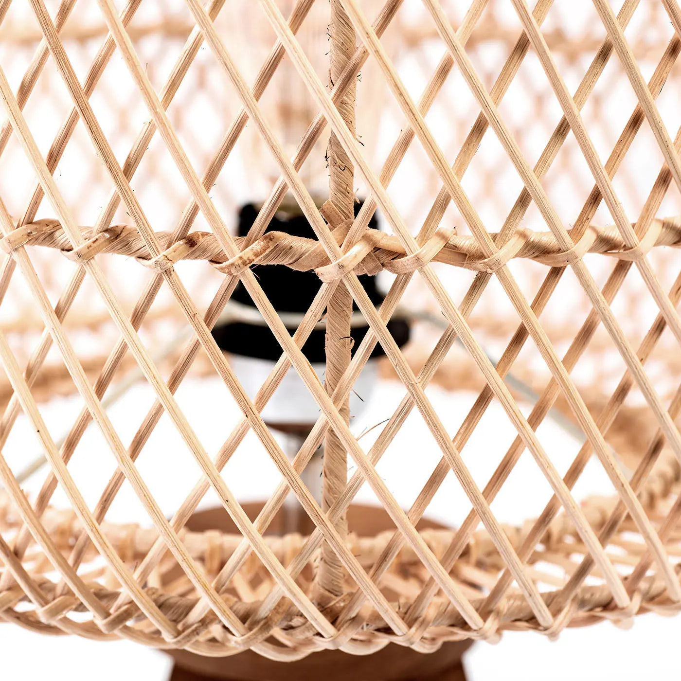 SANUR Rattan & Teak Table Lamp 32x50 cm | Boho Lighting