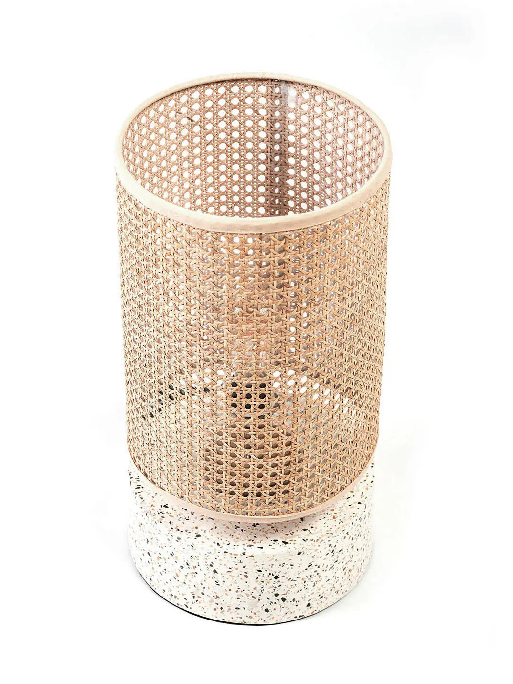 NIKO Rattan Table Lamp White Ø25 cm | Boho Lighting