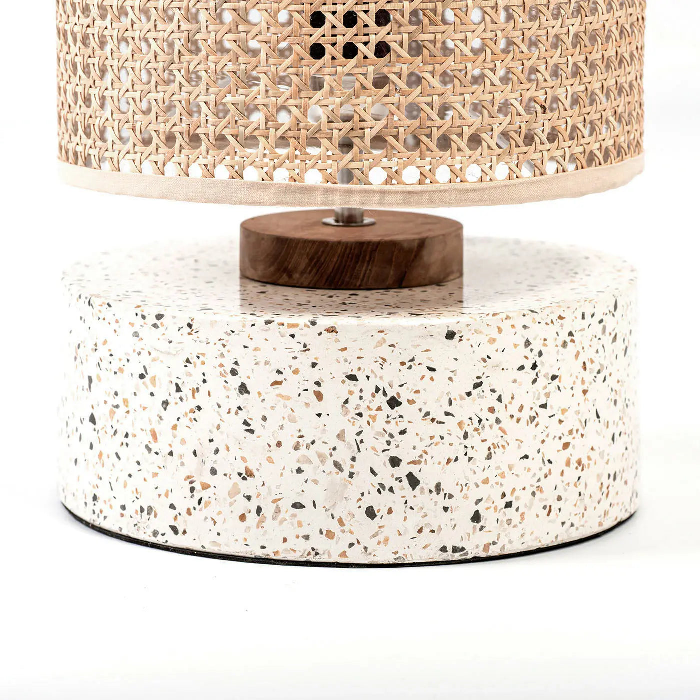 NIKO Rattan Table Lamp White Ø25 cm | Boho Lighting
