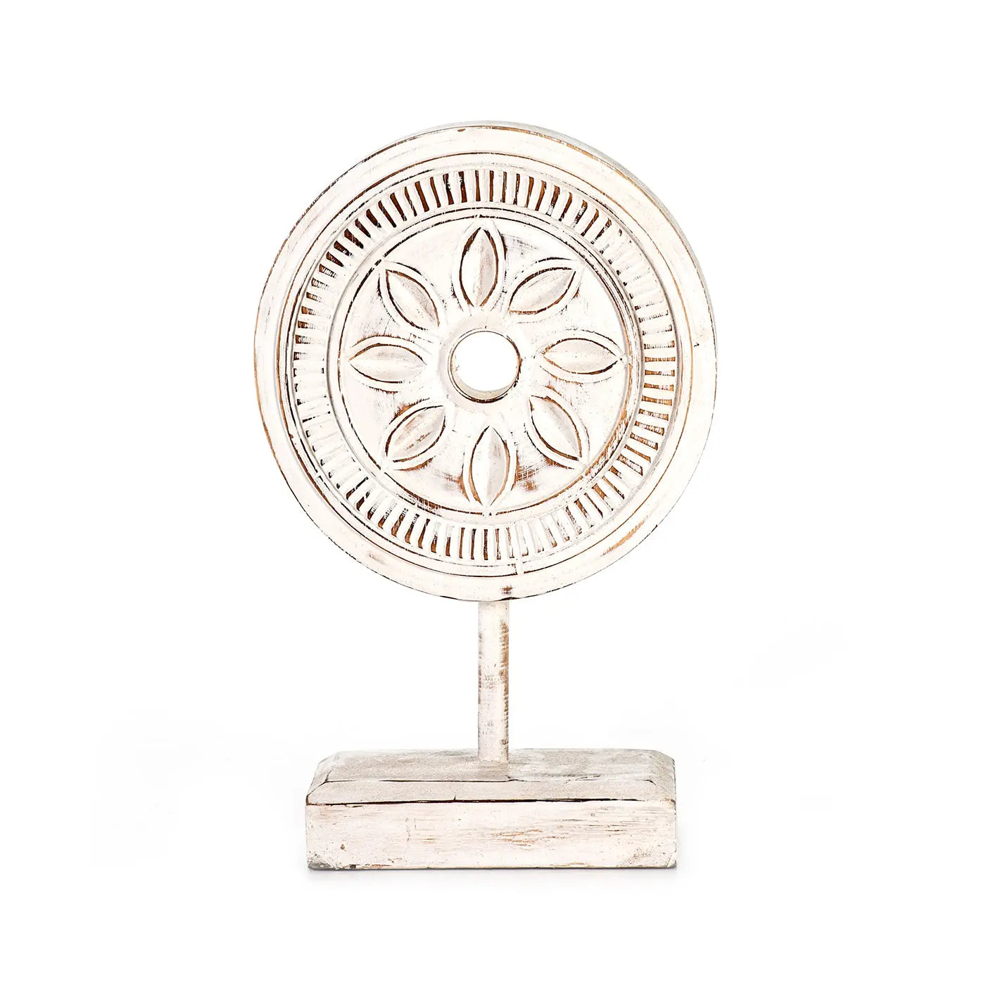 KABANN White Wooden Standing Decoration Set 3 pcs | Handcrafted