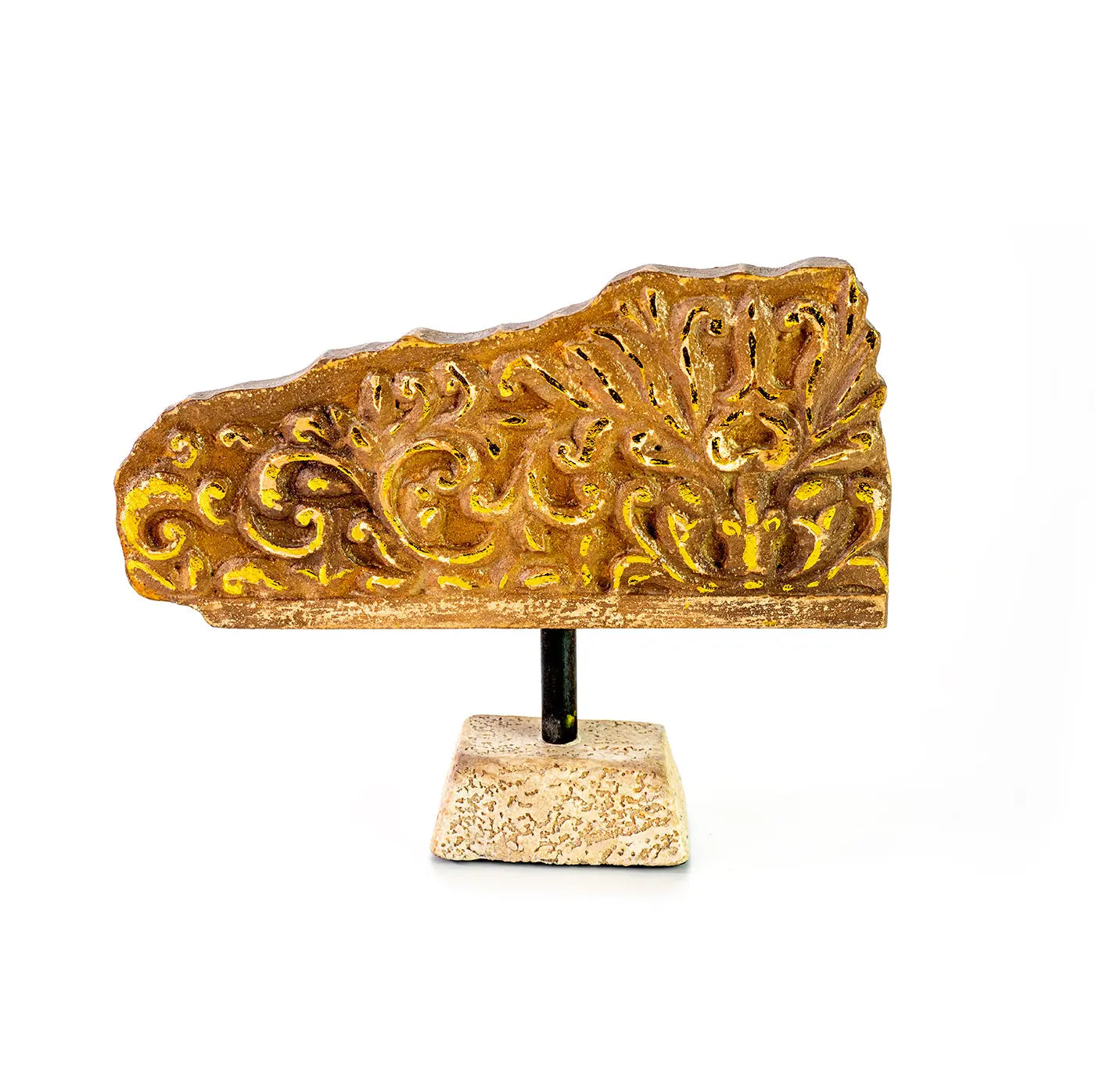 UMA Carved Wooden Fragment 30x23 cm | Artisan Wall Accent