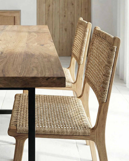 JAMY Teak & Rope Dining Chair | Boho Elegant Seating