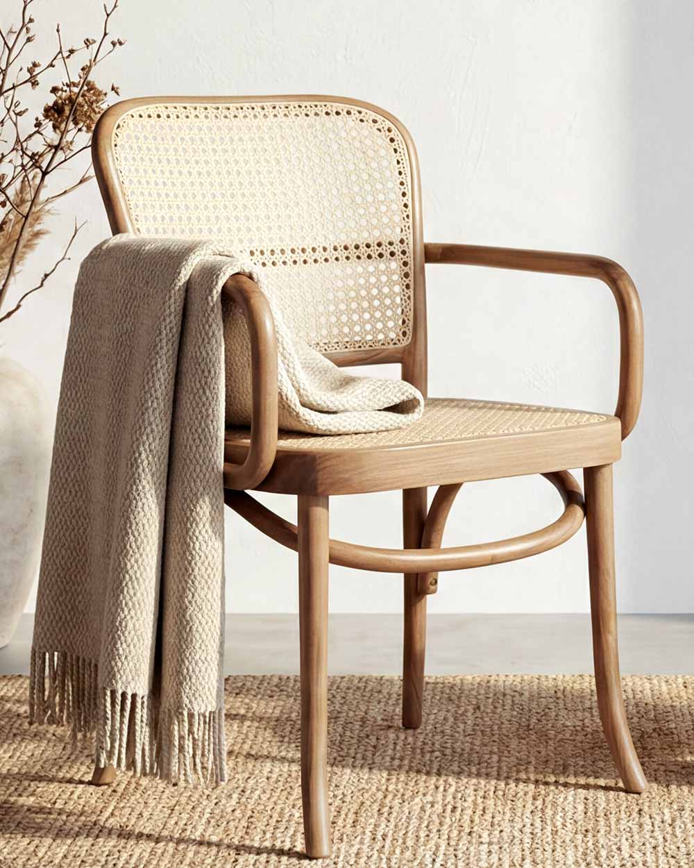 NAKAL Teak & Rattan Dining Chair | Boho Elegant Seating