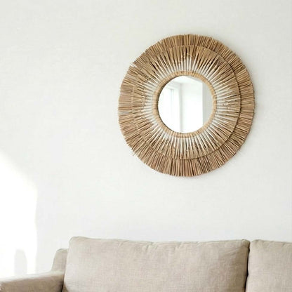 Seagrass mirror | AMMOS Natural Ø70 cm Tangan Furniture