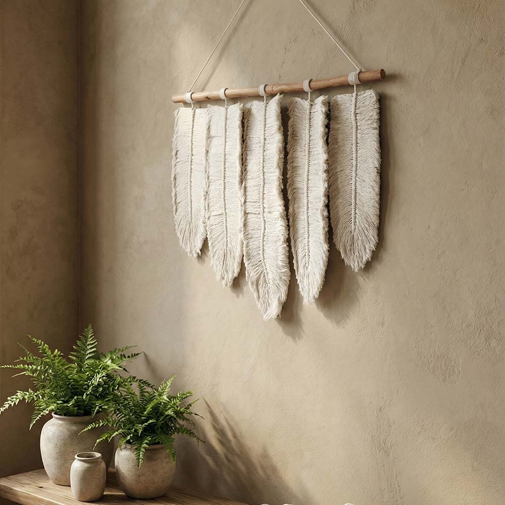 Wall Decoration Macrame | BOHO LEAVES 100x70 cm Tangan Furniture