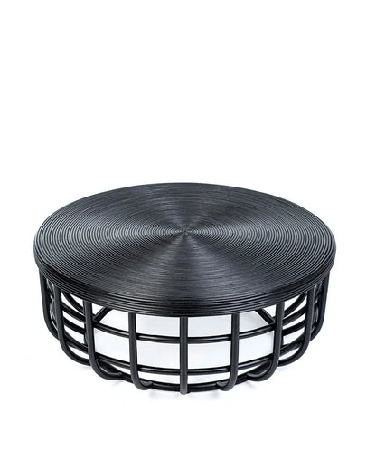 ANGLE Rattan Coffee Table Black 100 cm | Boho Living