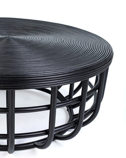 ANGLE Rattan Coffee Table Black 100 cm | Boho Living
