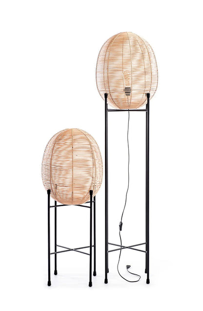 JAMAICA Rattan & Iron Floor Lamp 100 cm | Accent Lamp