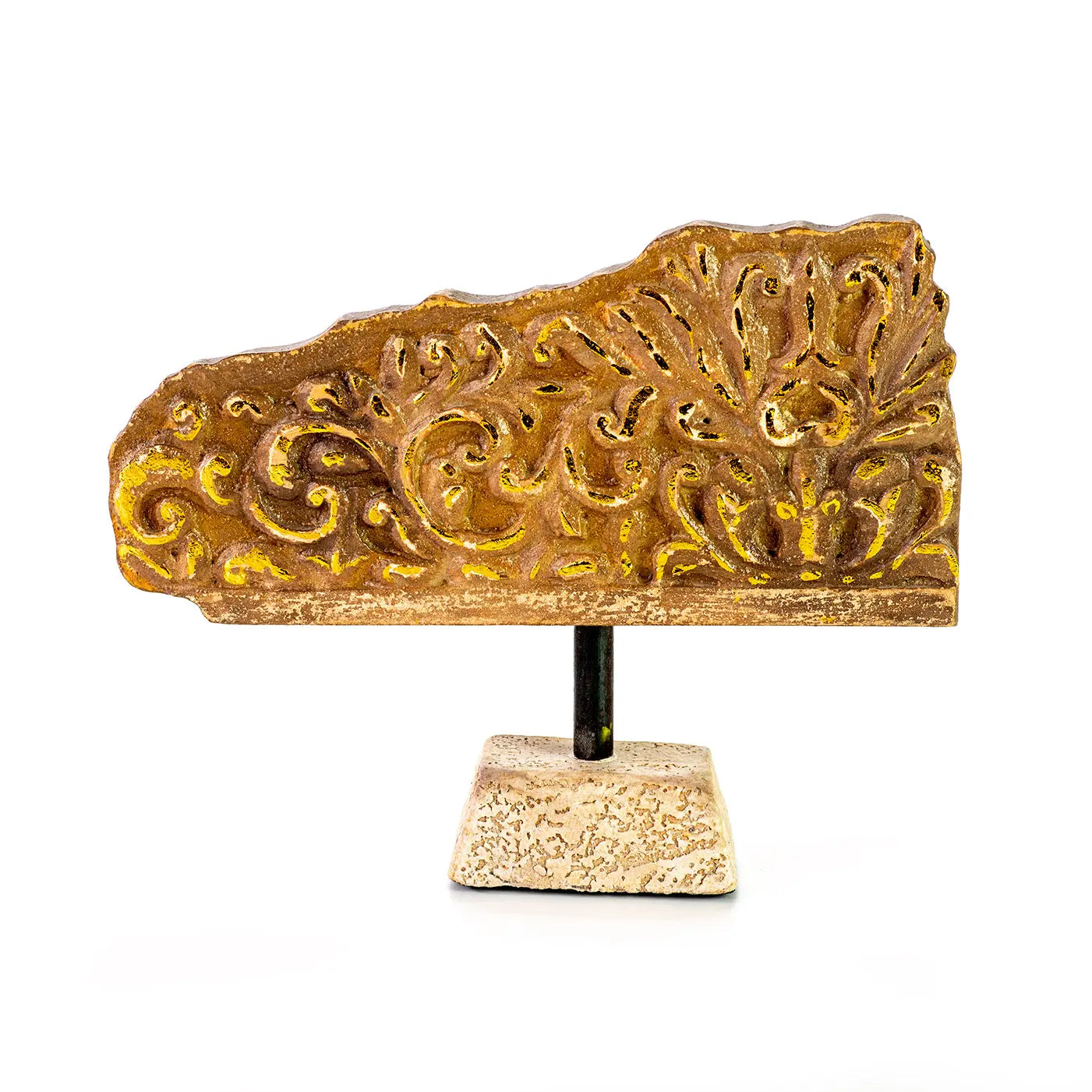 UMA Carved Wooden Fragment 30x23 cm | Artisan Wall Accent